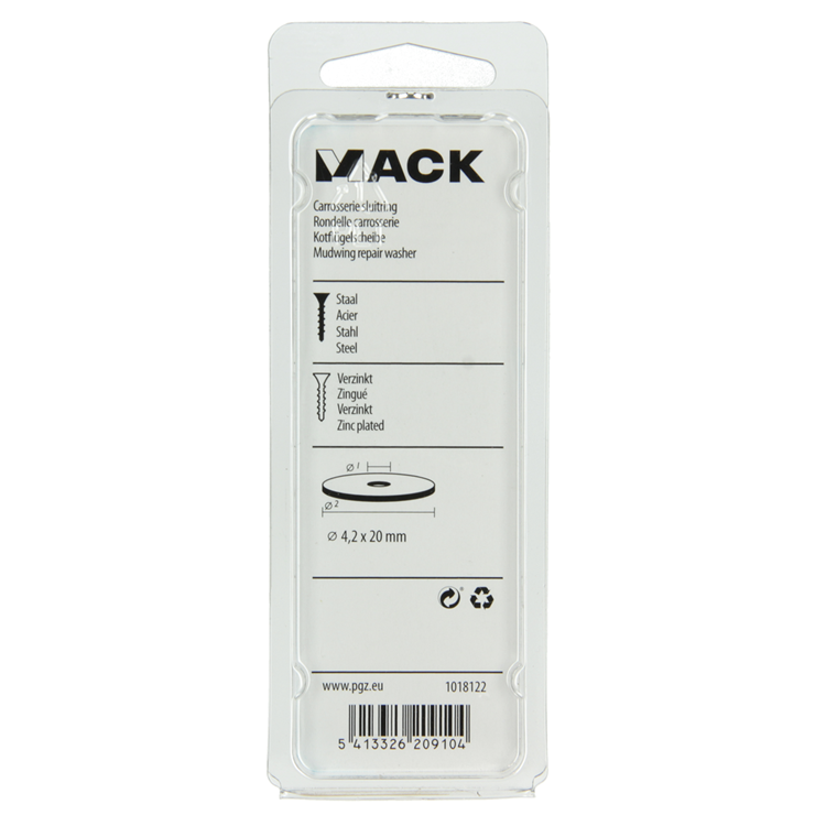 Mack 1018122 - carrosserie sluitring verzinkt80 st 4,2 x 20 mm | 5 stuks