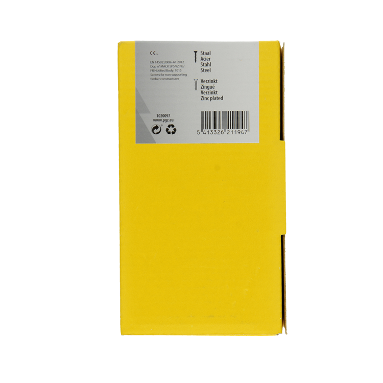 Mack 1020097 - spaanplaatschroef vz kop geelvz 200 st 4,0 x 60 mm | 2 stuks