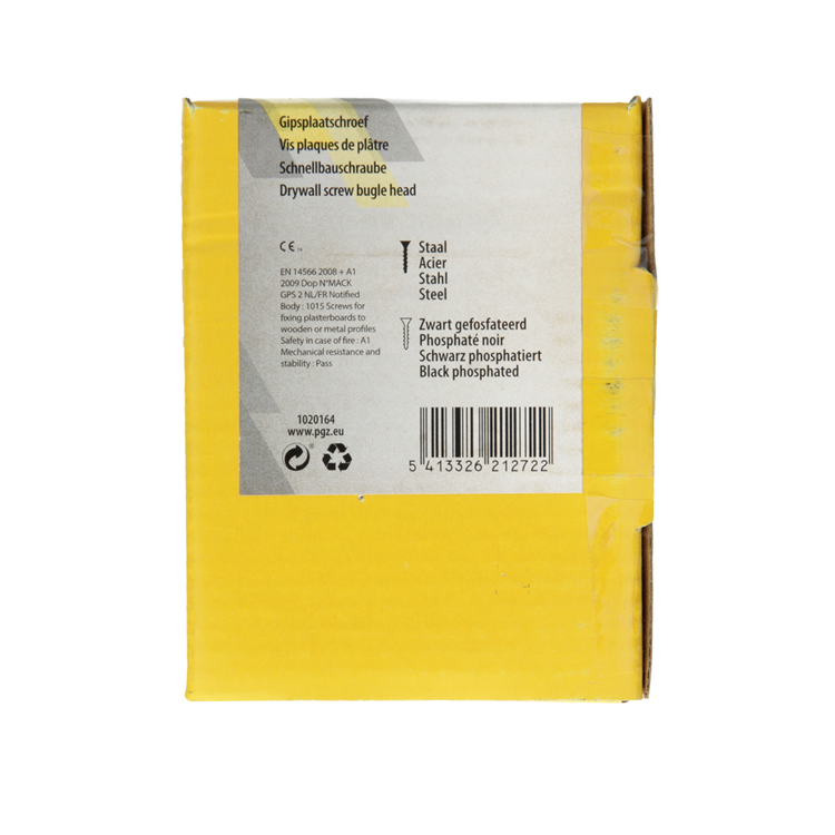 Mack 1020164 - gipsplaatschroef zwart gefosfat. 200 st 3,5 x 45 mm | 5 stuks