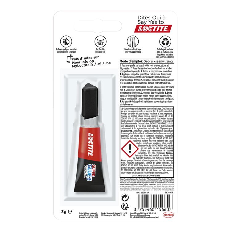 Loctite 1069861 - power gel 3g | 6 stuks