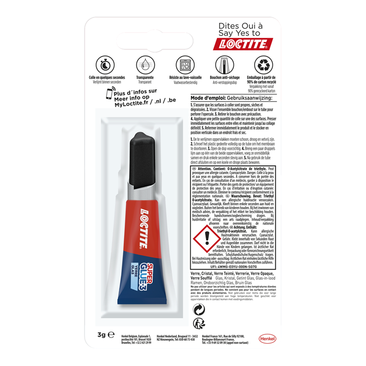 Loctite 1026099 - glass 3g | 6 stuks