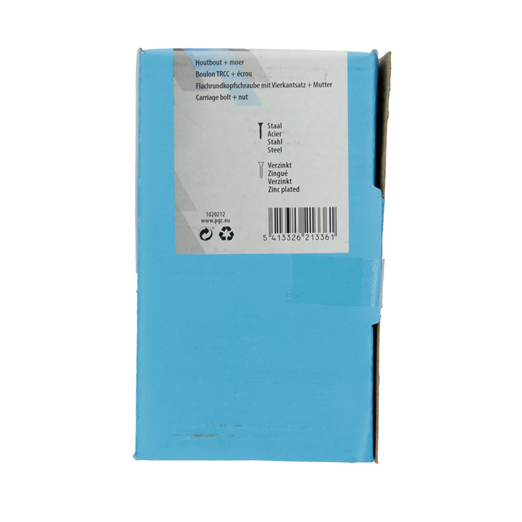 Mack 1020212 - houtbout + moer verzinkt 10 stm10 x 120 mm | 3 stuks