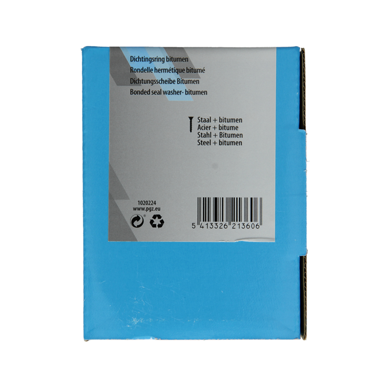 Mack 1020224 - dichtingsring bitumen verzinkt150 st 8,0 x 22 mm | 5 stuks