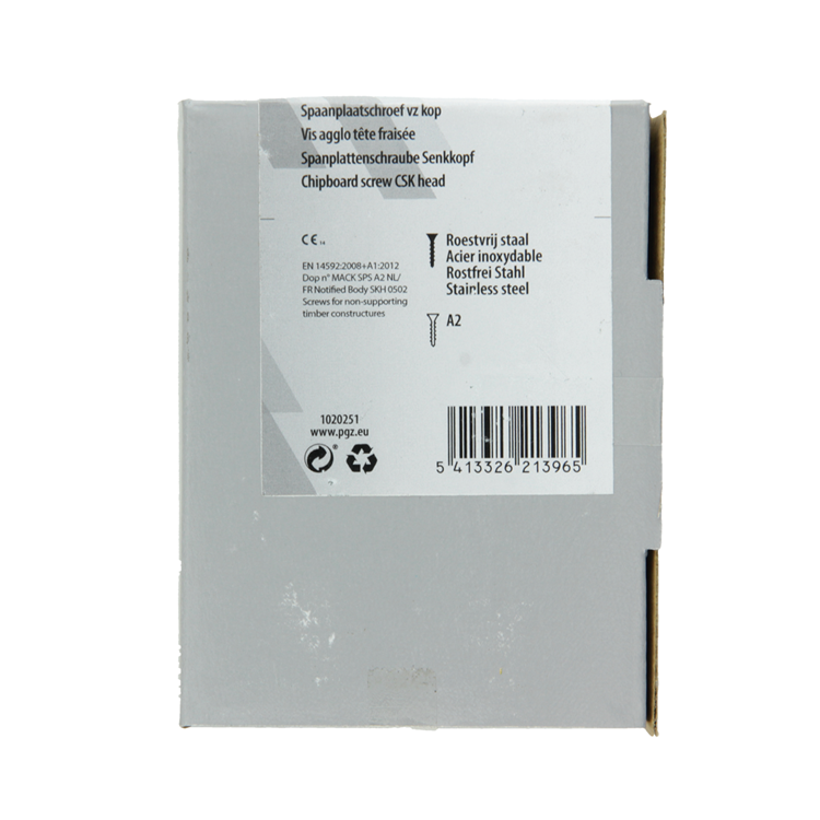Mack 1020251 - spaanplaatschroef vz kop inox a2 50 st 6,0 x 80 mm | 2 stuks