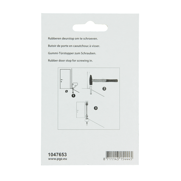 Mack 1047653 - deurstop rubber + schroef rood 30 x 35 mm 2 st pcs | 6 stuks