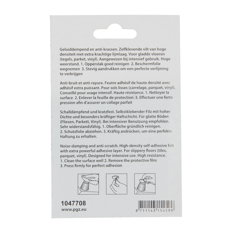 Mack 1047708 - super-vilt zelfklevend beige 13 x 63 mm 8 st pcs | 12 stuks