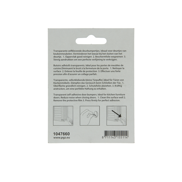 Mack 1047660 - geluidsdemper zelfklevend transparant ø 8 mm 12 st pcs | 12 stuks