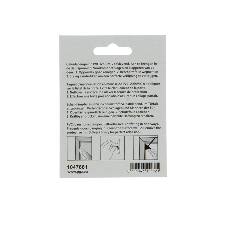 Mack 1047661 - geluidsdemper zelfklevend wit 16 + 22 x 7 mm 24 st pcs | 12 stuks