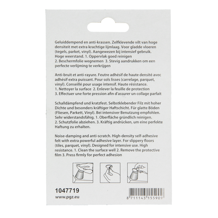 Mack 1047719 - super-vilt zelfklevend beige ø 10 mm 56 st pcs | 12 stuks