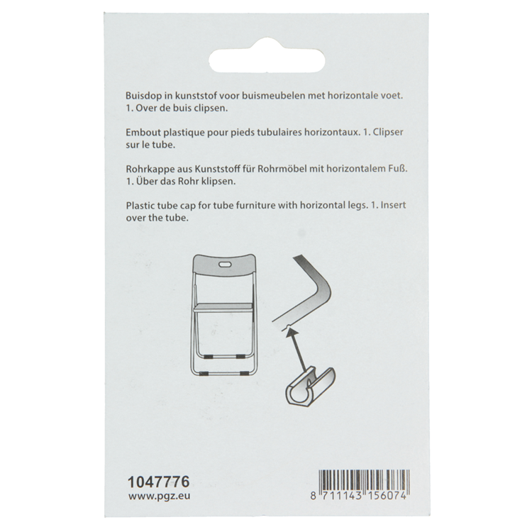 Mack 1047776 - buisdop kunststof zwart ø 25 mm 4 st pcs | 6 stuks