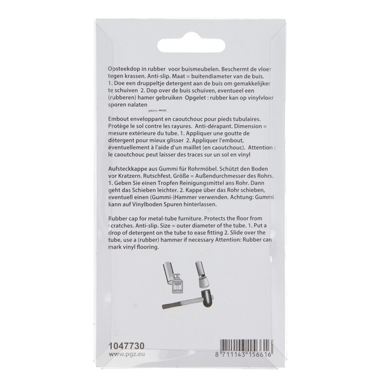 Mack 1047730 - opsteekdop rubber zwart ø 28 mm 4 st pcs | 6 stuks