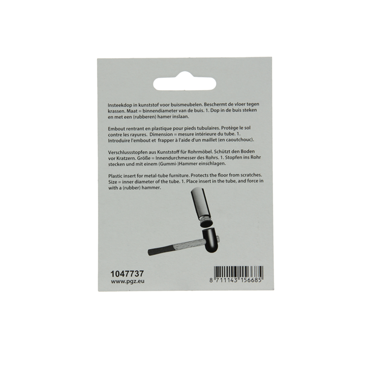 Mack 1047737 - insteekdop kunstsstof zwart ø 22 mm 4 st pcs | 6 stuks