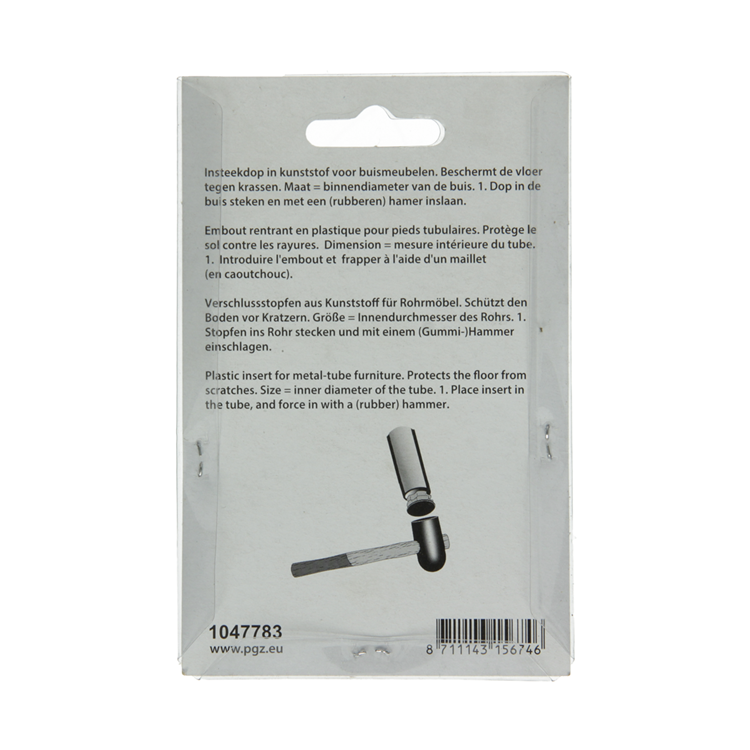 Mack 1047783 - insteekdop kunstsstof zwart 30 x 50 mm 4 st pcs | 6 stuks