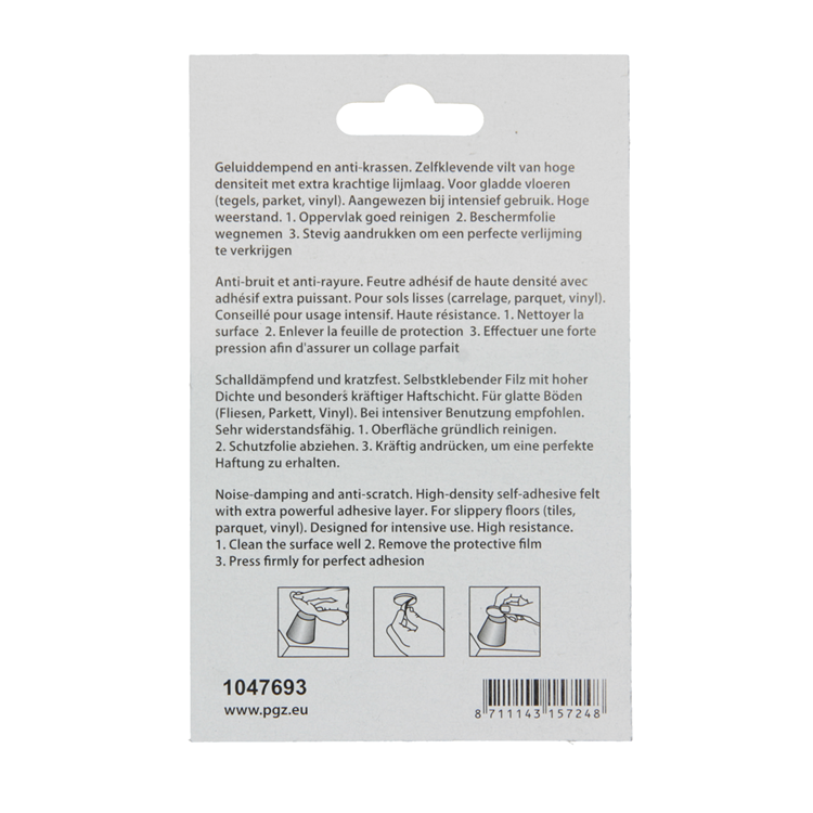 Mack 1047693 - viltpastille zelfklevend bruin 70 x 95 mm 1 st pc | 12 stuks