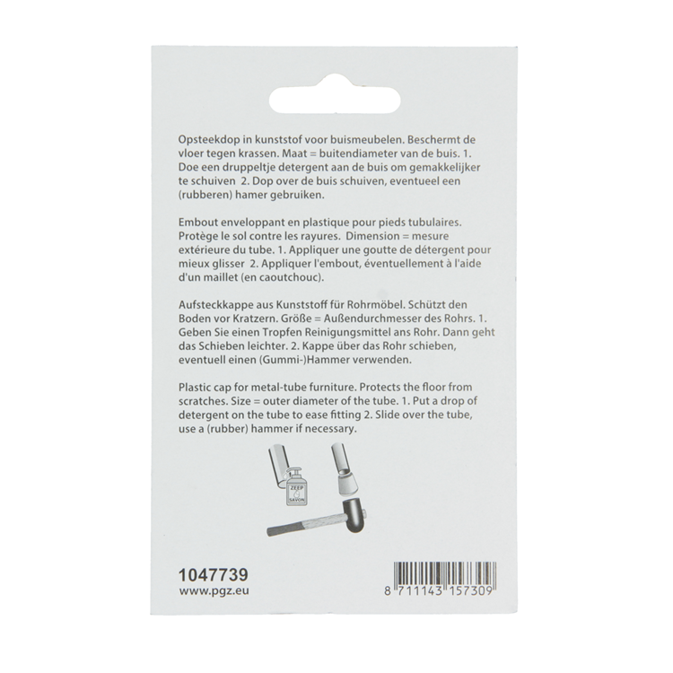 Mack 1047739 - opsteekdop kunststof zwart ø 32 mm 4 st pcs | 6 stuks