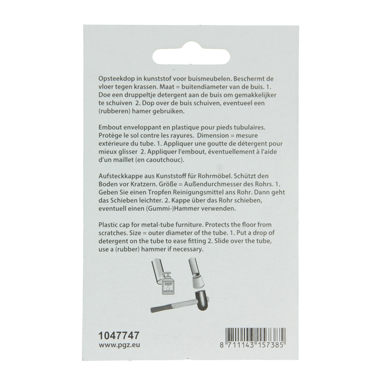 Mack 1047747 - opsteekdop kunststof wit ø 22 mm 4 st pcs | 6 stuks