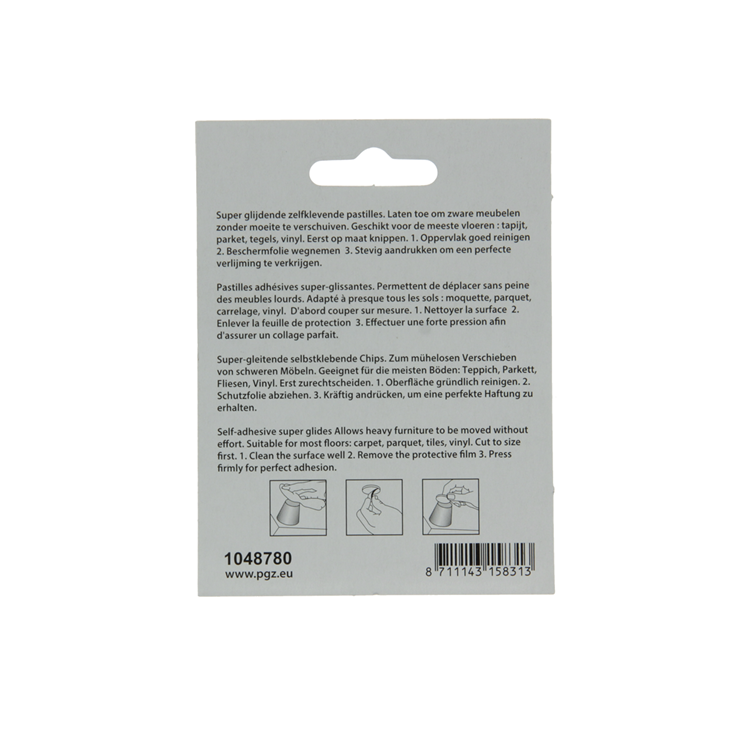 Mack 1048780 - super glijpastille zelfklevendbruin ø 30 mm 4 st pcs | 12 stuks