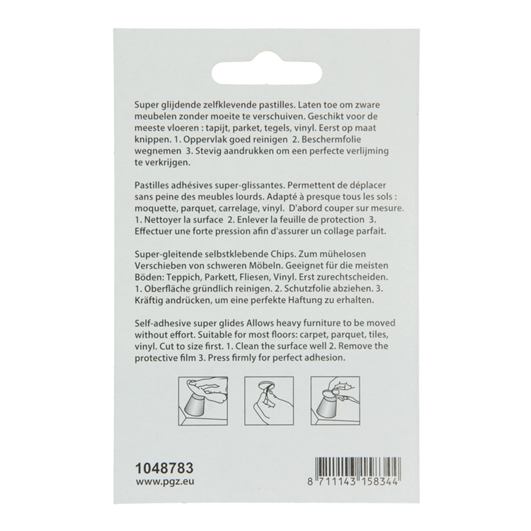 Mack 1048783 - super glijpastille zelfklevendbruin ø 40 mm 4 st pcs | 12 stuks