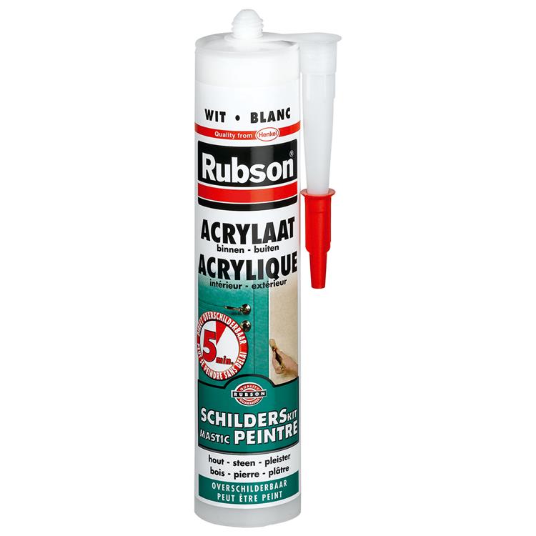 Rubson schilderskit 280 ml bouwkit | sneldrogend in 5 minuten | voor snel en efficiã«nt schilderwerk | sterke en duurzame afdichting