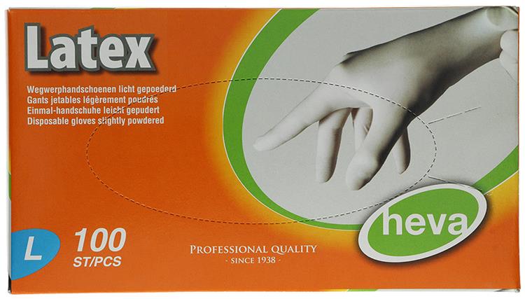1001517 - handschoen latex l 100st | 2 stuks