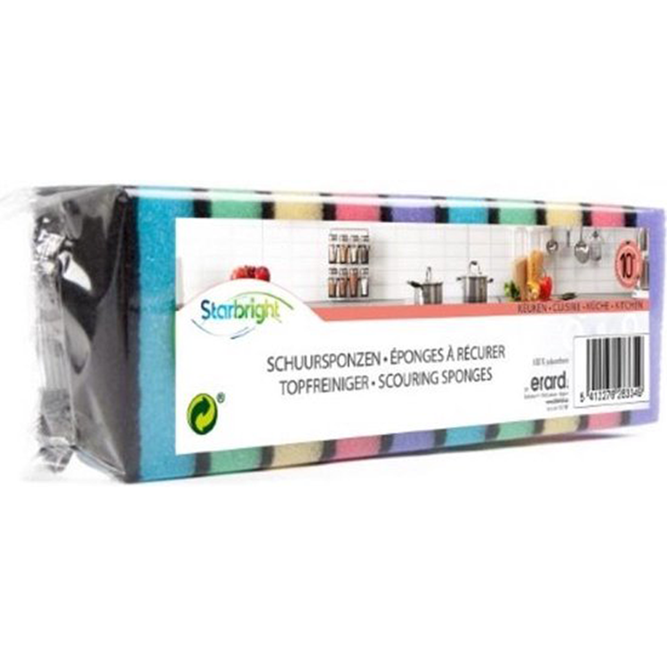 Starbright 1063289 - afwasspons multicolor 10 stuks 9x6x2.4cm sb | 5 stuks
