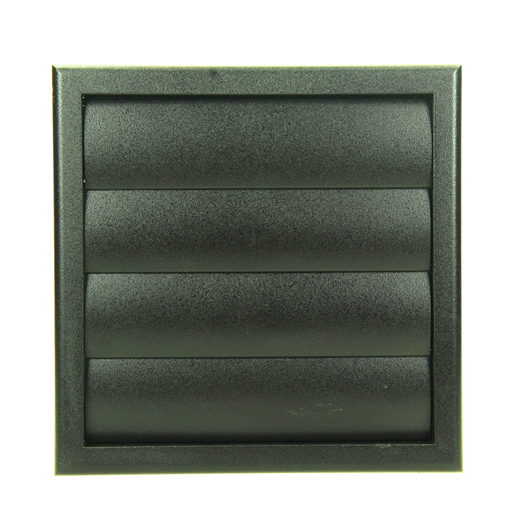 Renson 1069268 - dampkaprooster 4 klep pvc 742 (100-130) str 9005 (zwart) | 2 stuks