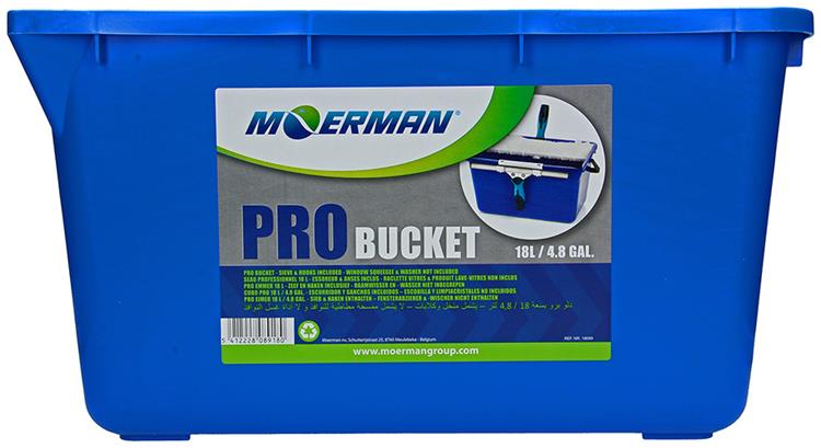 Moerman 1009221 - rechthoekige emmer 18 l | 2 stuks