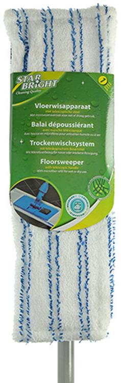 Starbright 1003938 - vloerwisapp met telesc.steel en microvezel overtrek | 6 stuks