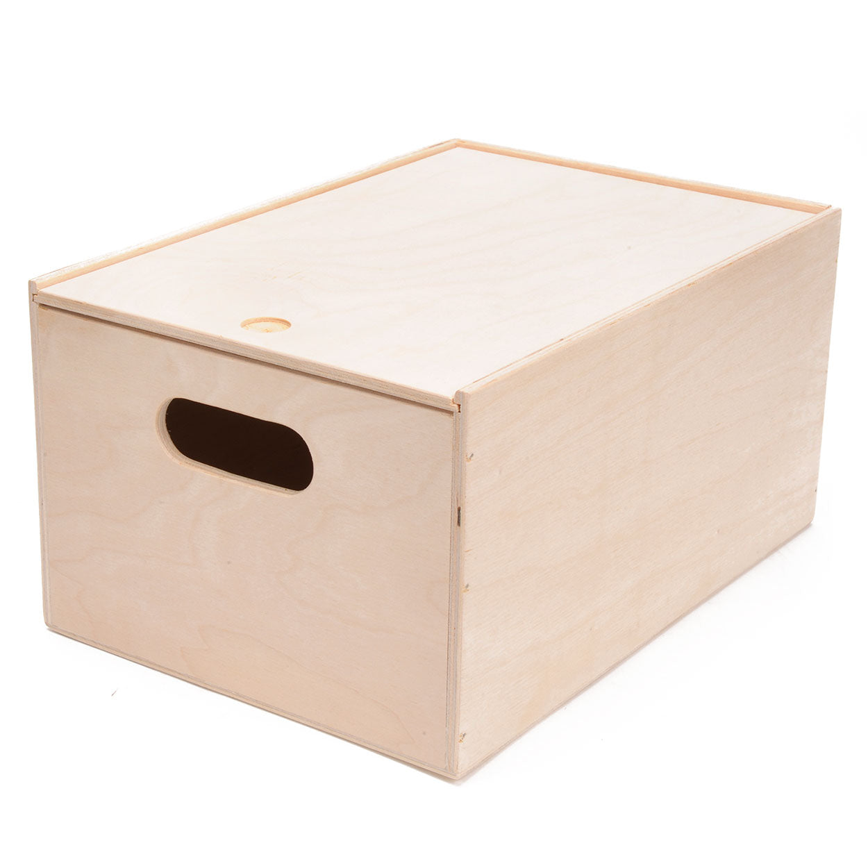 Houten opbergkist met schuifdeksel