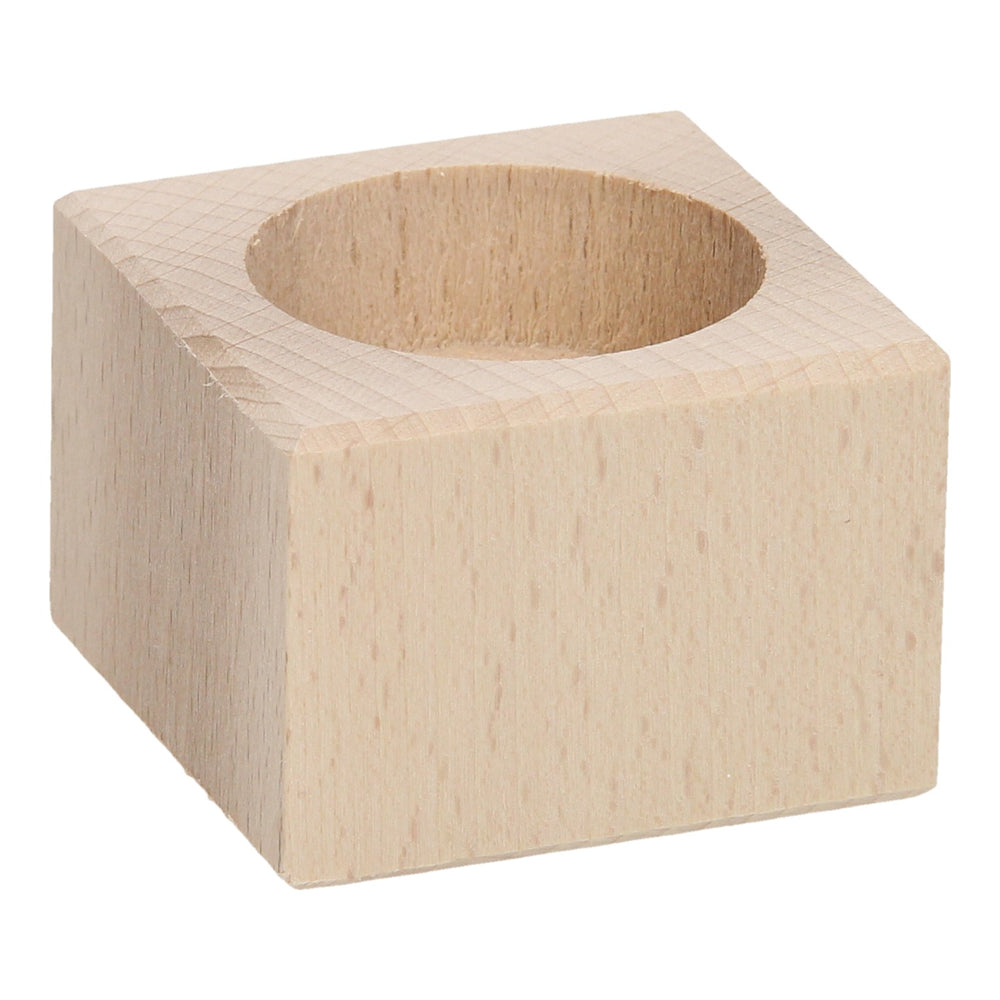 Playwood waxinelichthouder vierkant beukenhout, 4cm