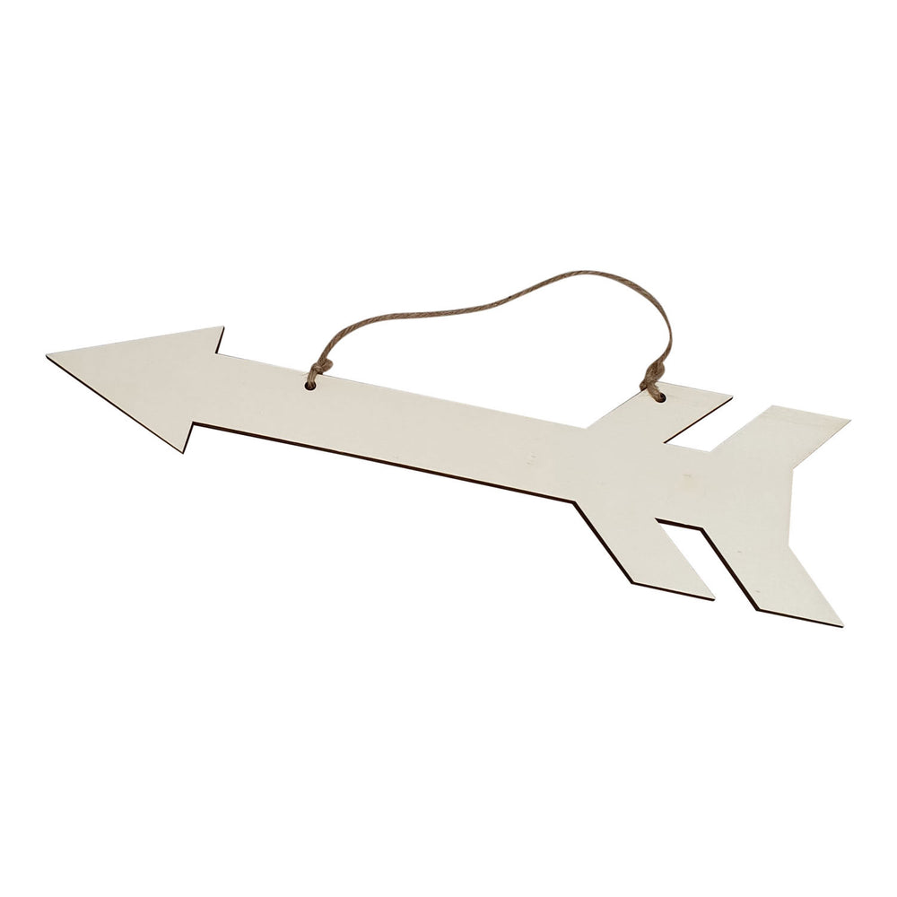 Playwood houten pijl met hanger triplex, 38cm