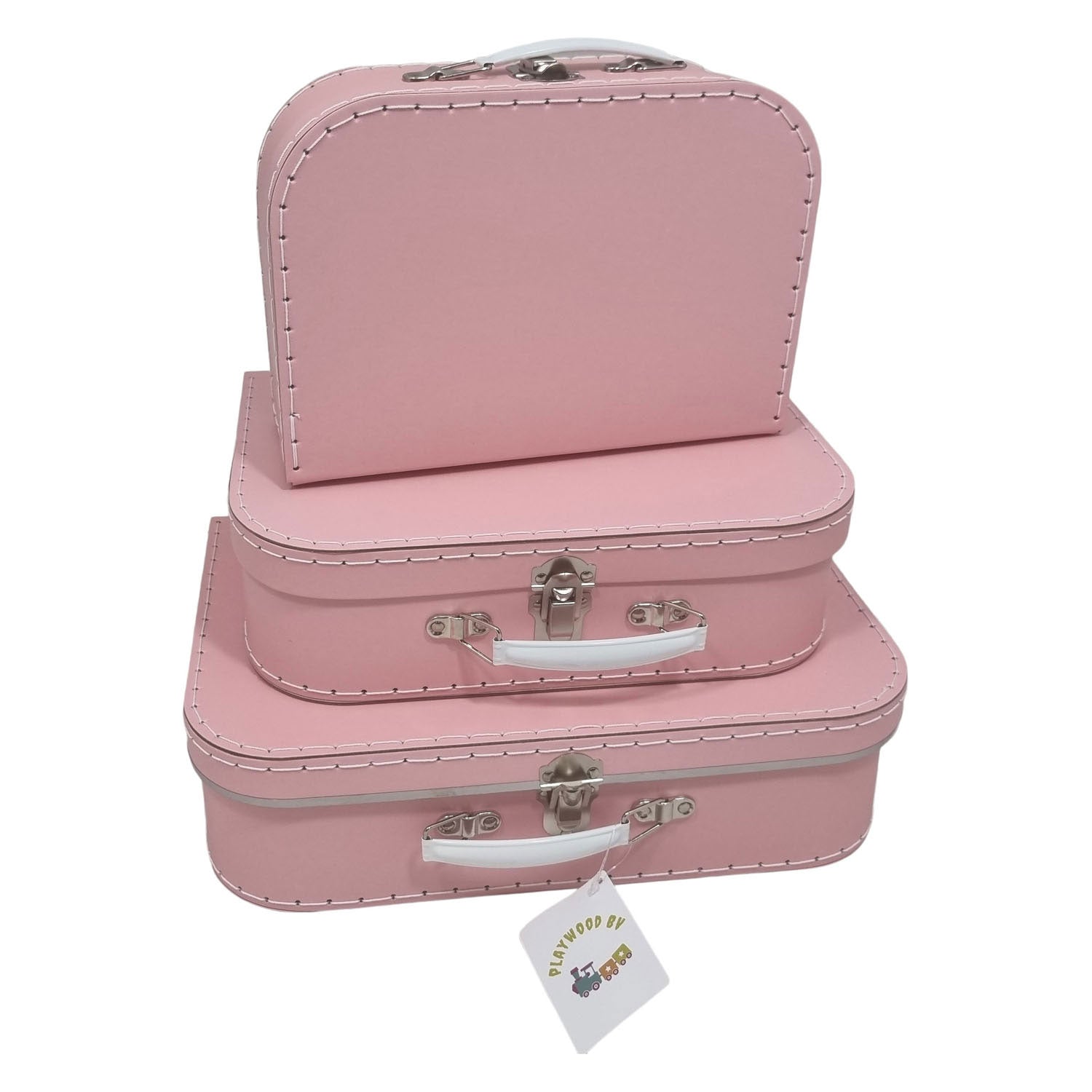 Playwood kofferset roze, 3st.