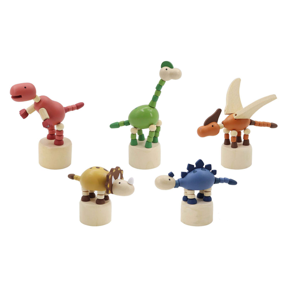 Playwood houten drukpop dinosaurus