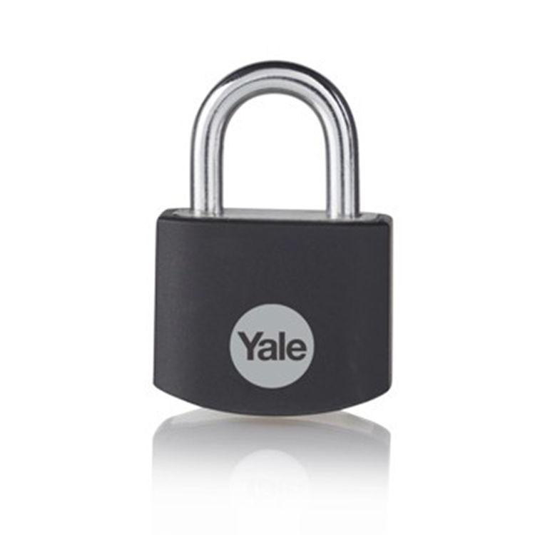 Yale 1065061 - hangslot 25mm alu zwart std | 6 stuks