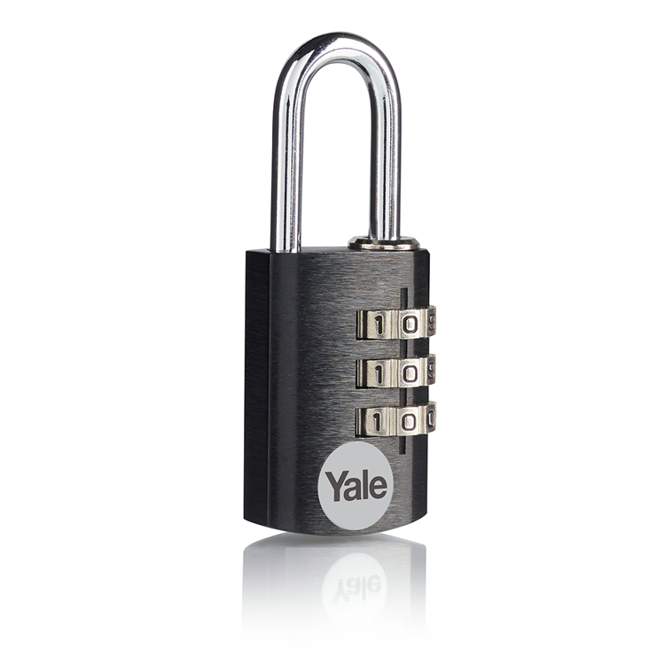 Yale 1065202 - hangslot 20mm alu zwart std | 6 stuks