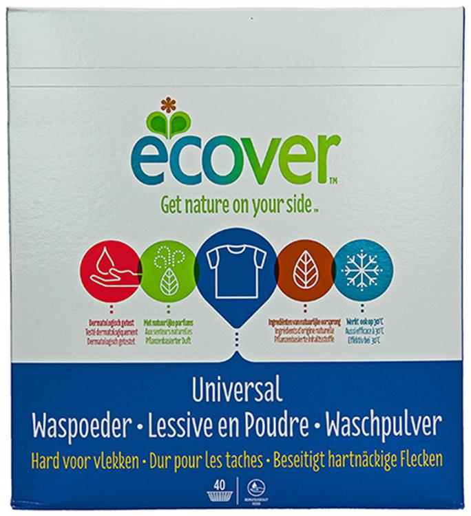 Ecover 1009801 - waspoeder universal 3kg 40 scoops | 3 stuks