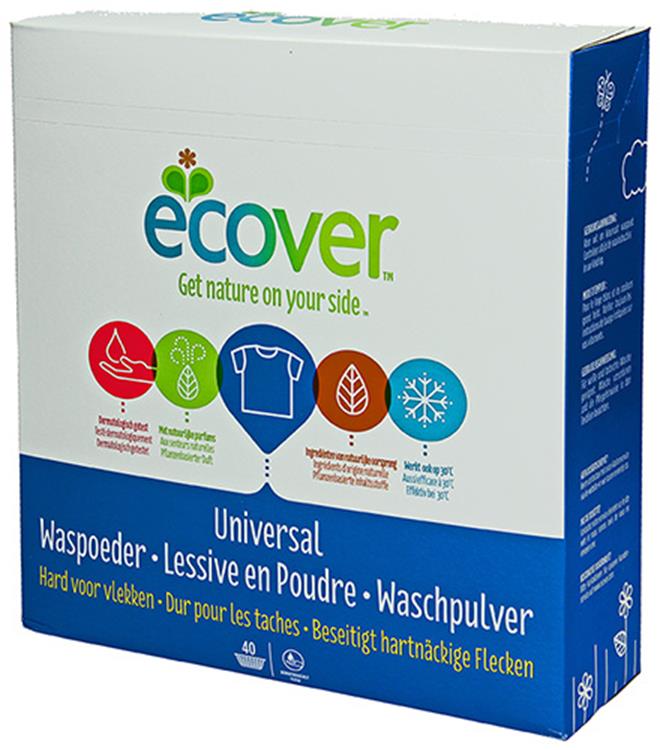 Ecover 1009801 - waspoeder universal 3kg 40 scoops | 3 stuks