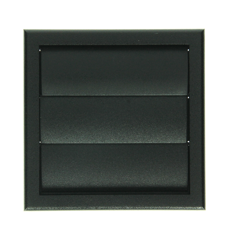Renson 1069265 - opbouw dampkaprooster pvc 733 (154x154) str 9005 (zwart) | 2 stuks