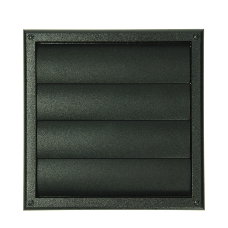 Renson 1069266 - opbouw dampkaprooster pvc 733 (187x187) str 9005 (zwart) | 2 stuks