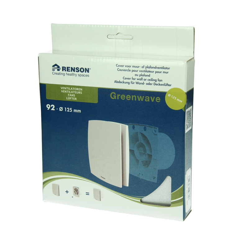 Renson 1069261 - mechanische ventilator cover (9x12-dia 125) 92g (grijs) | 2 stuks