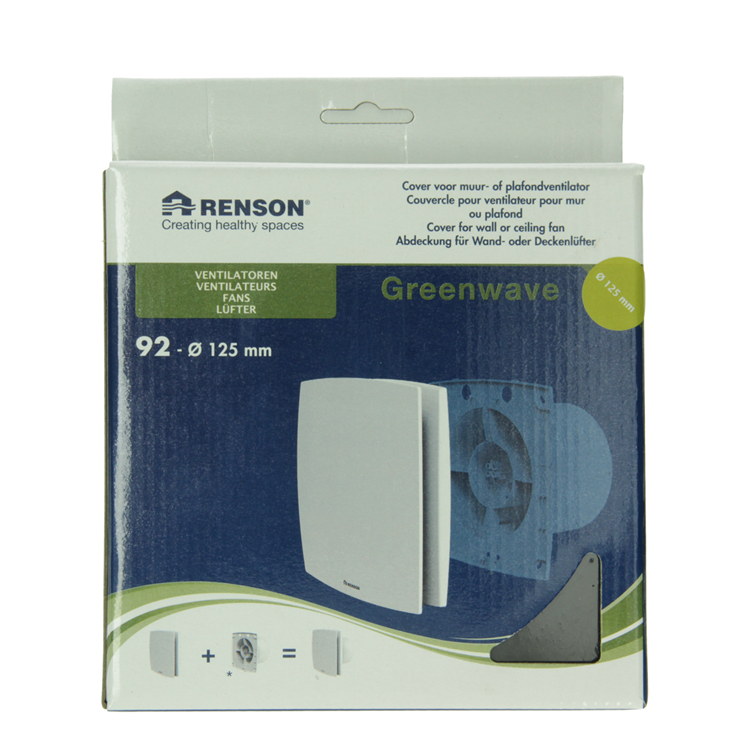 Renson 1069260 - mechanische ventilator cover (9x12-dia 125) 92b (zwart) | 2 stuks