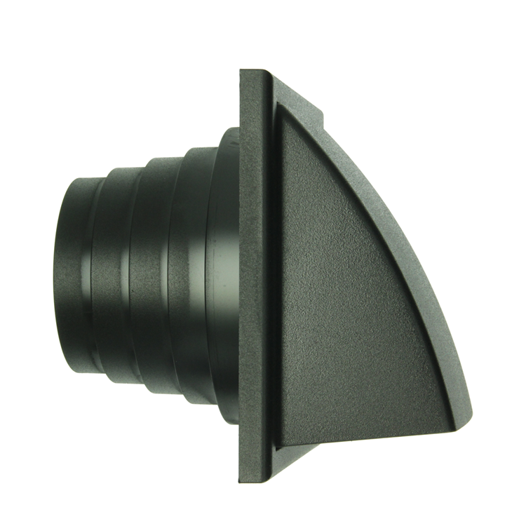 Renson 1069267 - dampkaprooster 1 klep pvc 741 (100-130) str 9005 (zwart) | 2 stuks