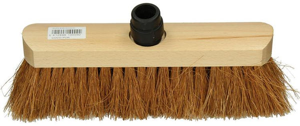 1009167 - cocosbezem rond hout gelakt 30cm + st eb zwart | 5 stuks