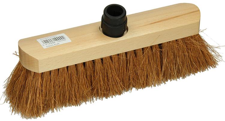 1009167 - cocosbezem rond hout gelakt 30cm + st eb zwart | 5 stuks