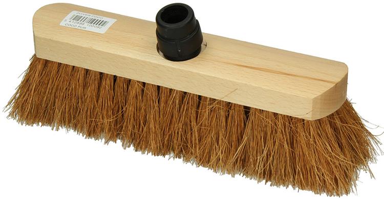 1009167 - cocosbezem rond hout gelakt 30cm + st eb zwart | 5 stuks