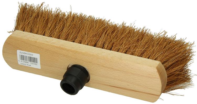 1009167 - cocosbezem rond hout gelakt 30cm + st eb zwart | 5 stuks