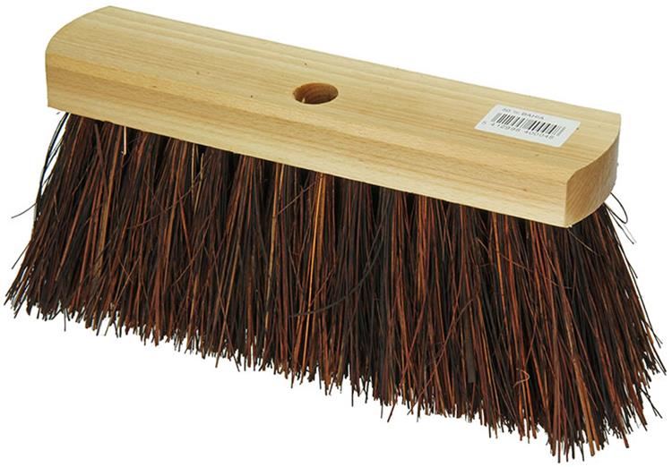 1009161 - straatveger 50% bahia rond hout gelakt 30cm | 2 stuks