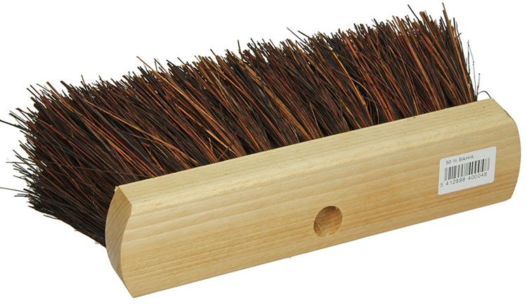 1009161 - straatveger 50% bahia rond hout gelakt 30cm | 2 stuks
