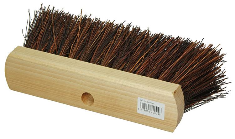 1009161 - straatveger 50% bahia rond hout gelakt 30cm | 2 stuks