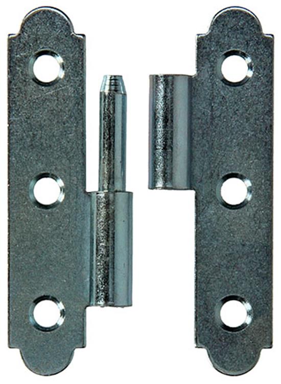 Mack 1013257 - 2 spaanse paumellen links verzinkt h 80 x b 45mm | 5 stuks